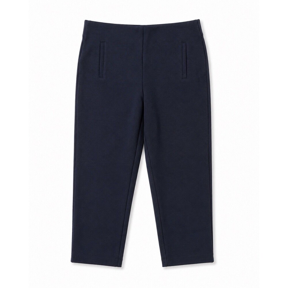 Chico’s Women’s Navy Blue Pull-On Cropped Pants Size 1P Petite Stretch Slim